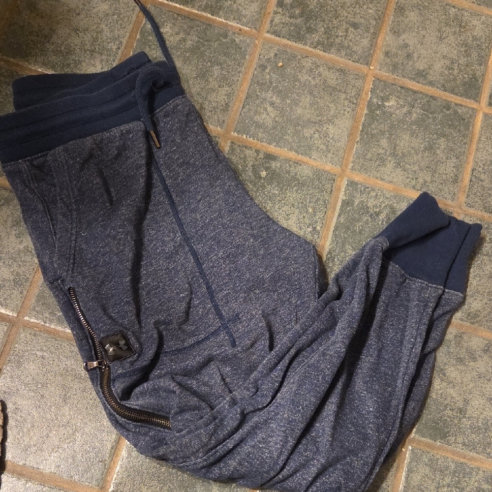 Under Armour Navy Blue Fitted Sweatpants